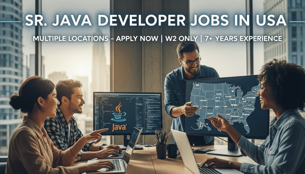 Sr. Java Developer Jobs in USA (Multiple Locations) – Apply Now W2 Only 7+ Years Experience